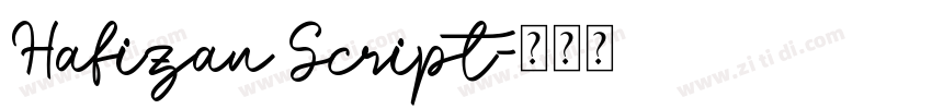 Hafizan Script字体转换